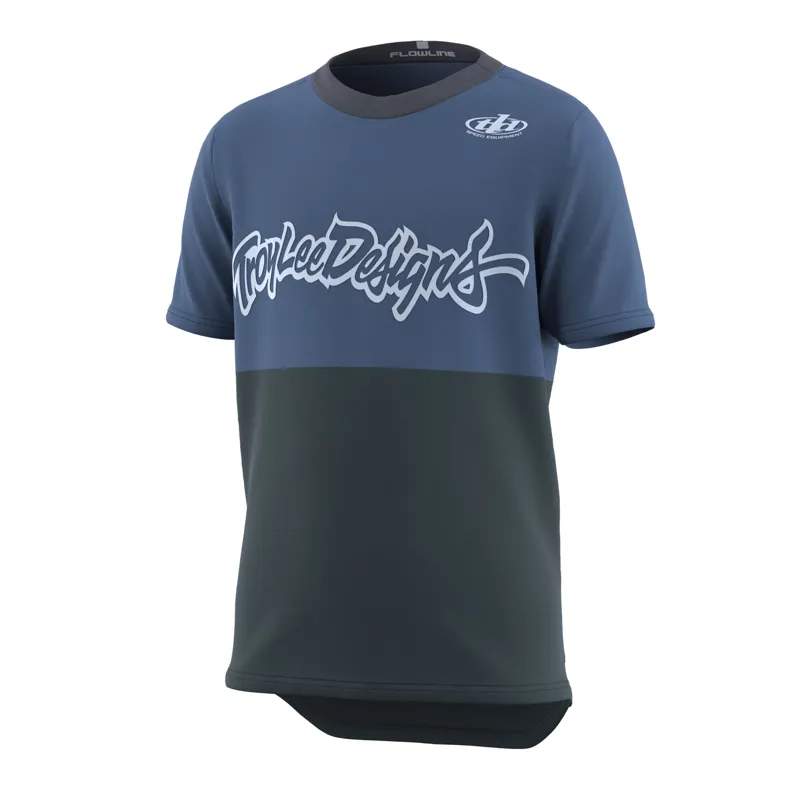 Troy Lee Designs Flowline Youth SS Scripter Jersey in Windward